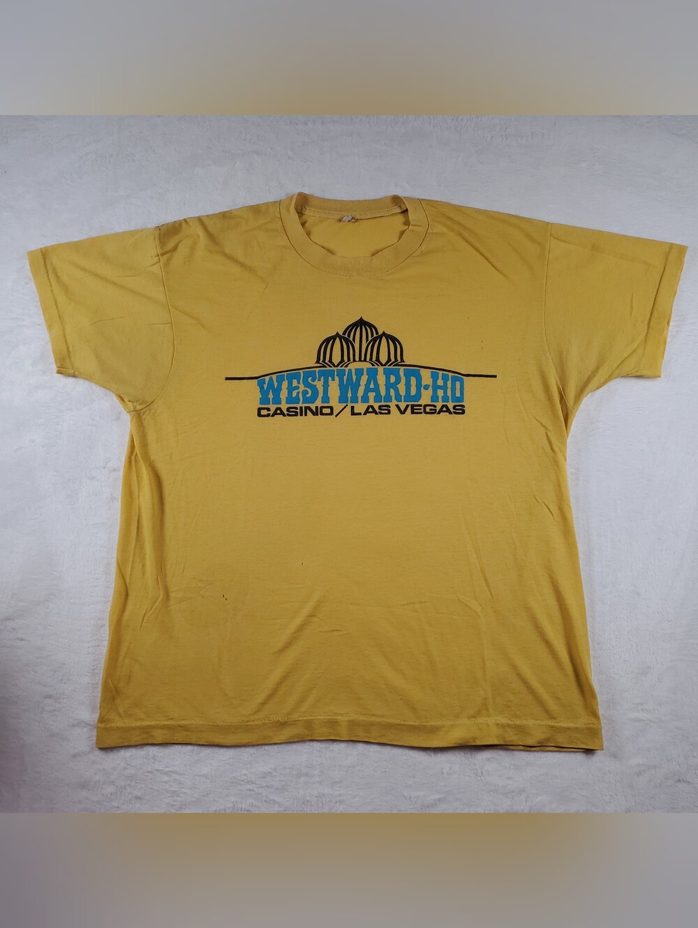 Vtg 80s Screen Stars Westward-Ho Casino T-shirt Made In USA Single-Stitch M READ
